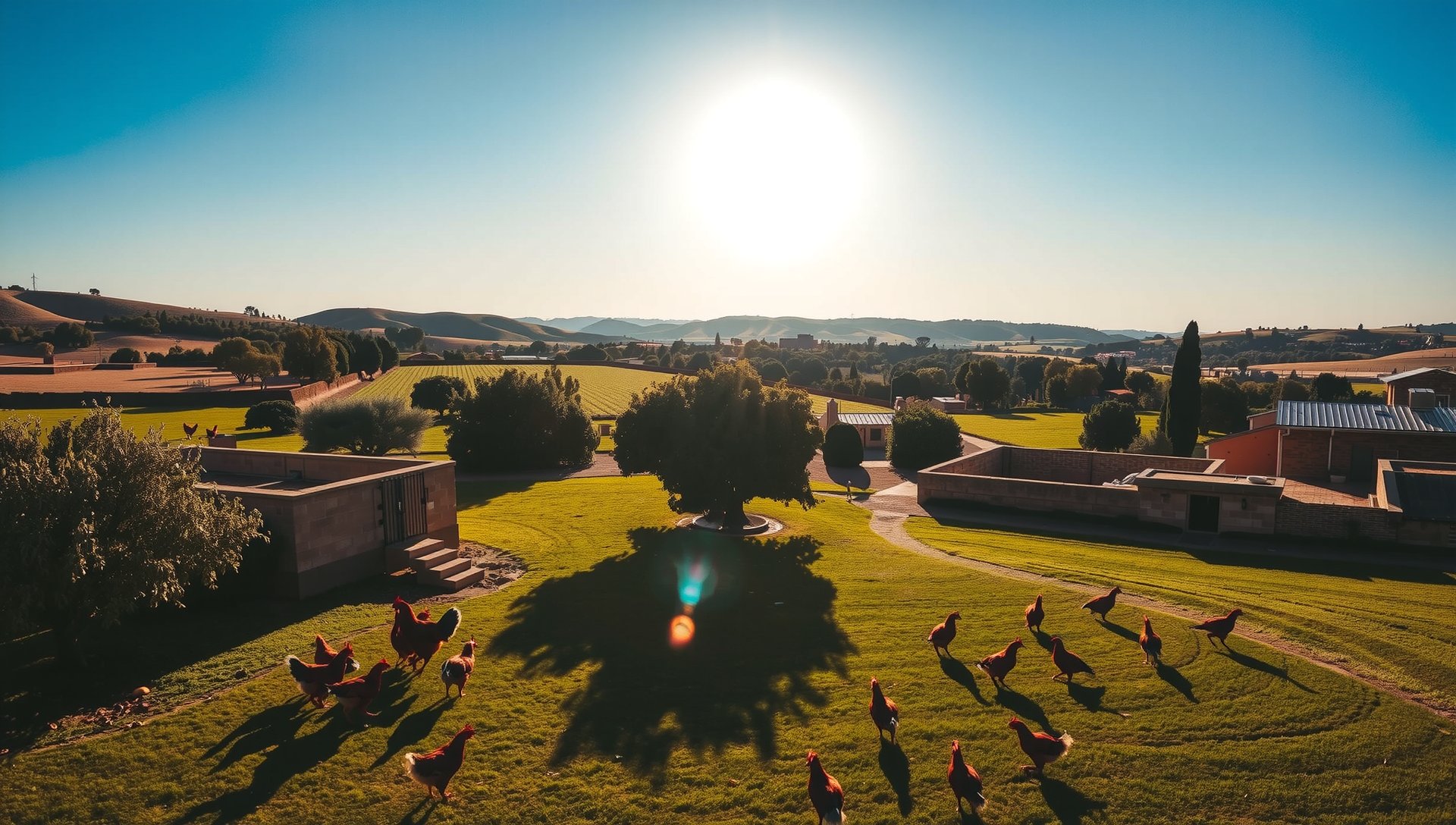 Whole free-range chicken from Playmodex sustainable farm Seville